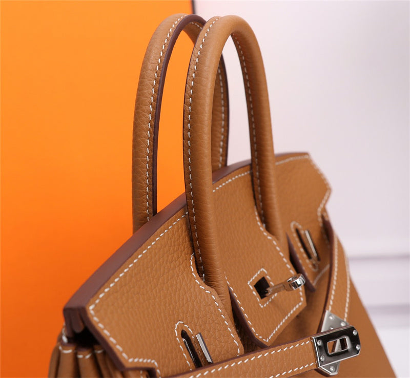 Side view of versatile structured handbag
