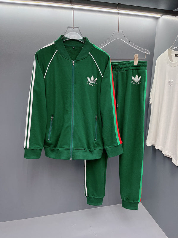 Front view of Gucci luxury clothing with logo-detail design