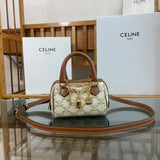 Side profile of premium structured women's handbag – women's designer-style accessory