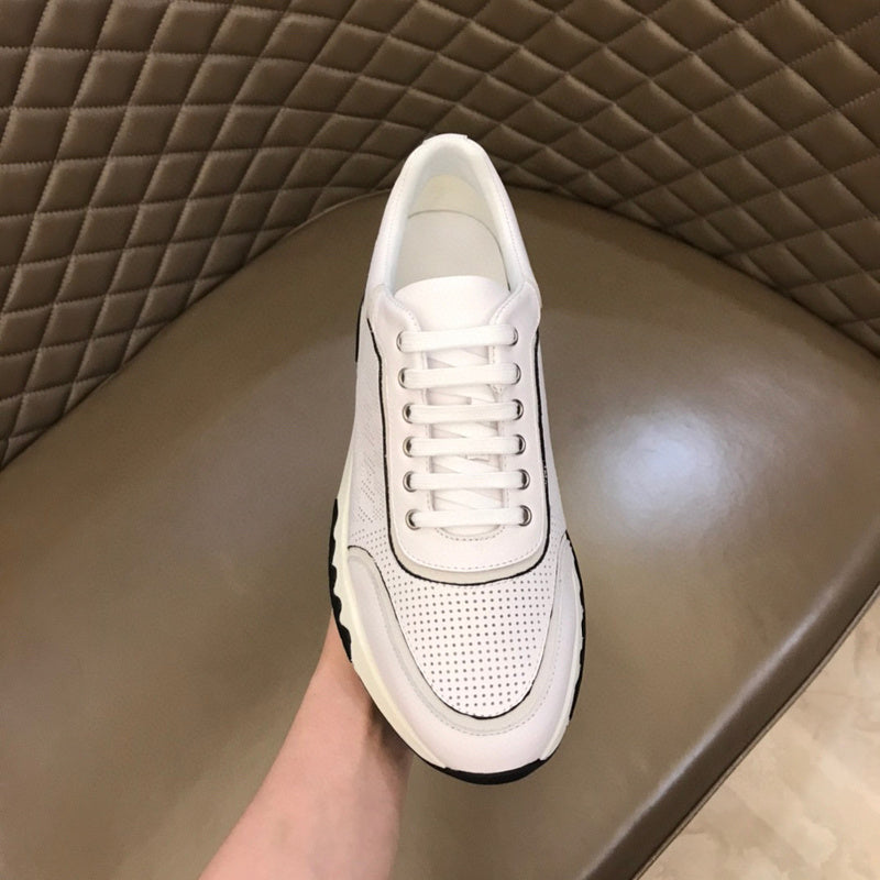 Hermès White Slip-On Sneakers - Toe Detail View