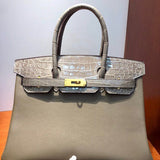 Sleek bag shown from front angle