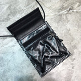 Statement Vegan Leather Handbag - Smooth Faux-Leather Exterior | Women's Designer-Inspired Purse #204 - back view (image 4) of designer-inspired handbag