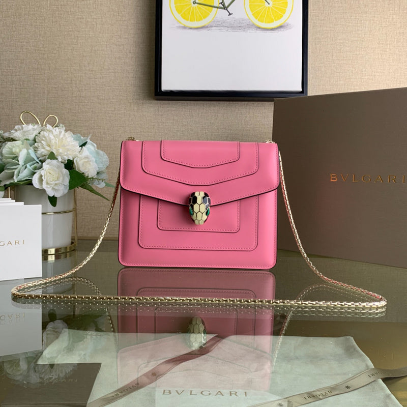Classic Vegan Leather Handbag - Smooth Faux-Leather Exterior | Women's Luxury Handbag #1686 - front view (image 1) of designer-inspired handbag