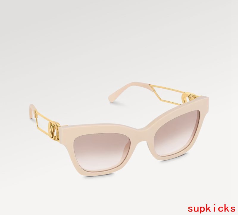 Close-up detail view of Louis Vuitton unisex sunglasses