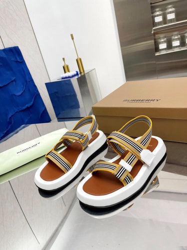 Burberry Tan Slip-On Sneakers - Back View