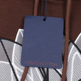 Close-up detail shot of Louis Vuitton luxury clothing with runway-inspired design
