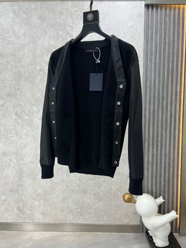 Side profile of Louis Vuitton luxury clothing with runway-inspired design
