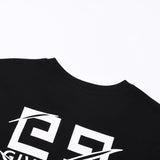 Side profile of Givenchy luxury clothing with monogram-inspired silhouette