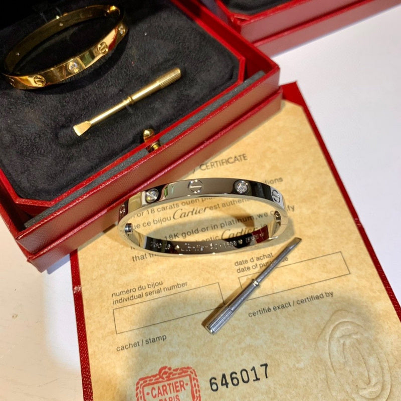 Side view of Cartier unisex jewelry piece
