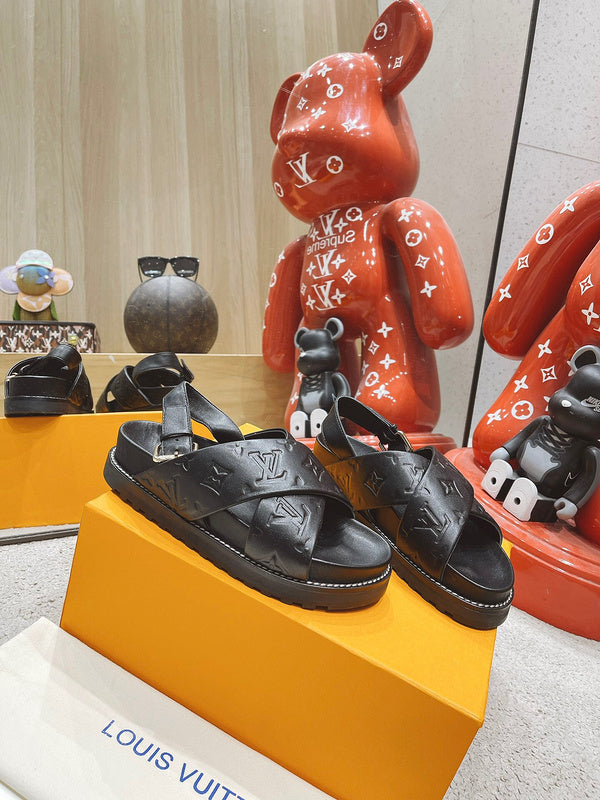 Louis Vuitton shoes Style 402 - close-up of premium leather craftsmanship