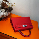 Side view of everyday-ready structured handbag