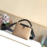 Side profile of signature modern women's handbag – women's luxury handbag
