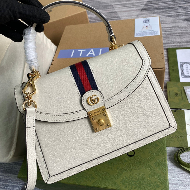 Back view of statement sleek women's handbag – women's luxury accessory