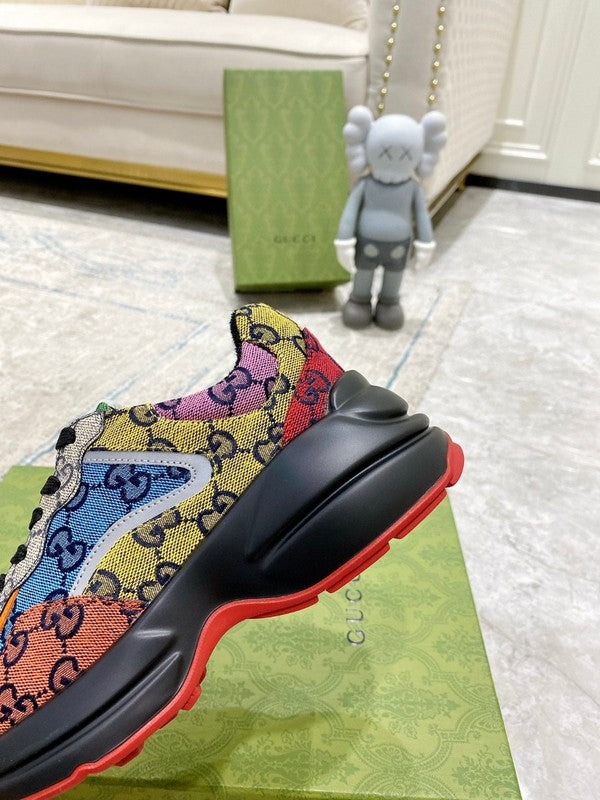 Gucci sneakers detailed view showing premium designer craftsmanship