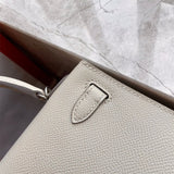 Sophisticated bag shown from front angle