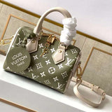 Side profile of elevated modern women's handbag – women's designer-style accessory