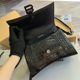 Polished Faux Leather Handbag - Statement Silhouette | Women's Premium Handbag #296 - texture close-up (image 9) of designer-inspired handbag