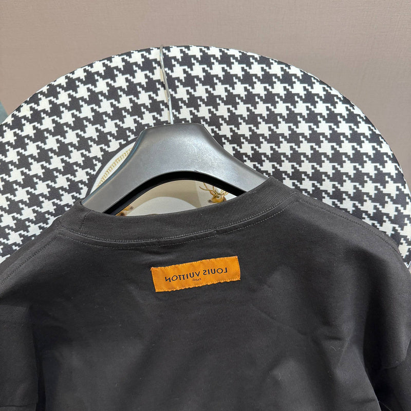 Front view of Louis Vuitton cotton t-shirt with monogram-inspired silhouette