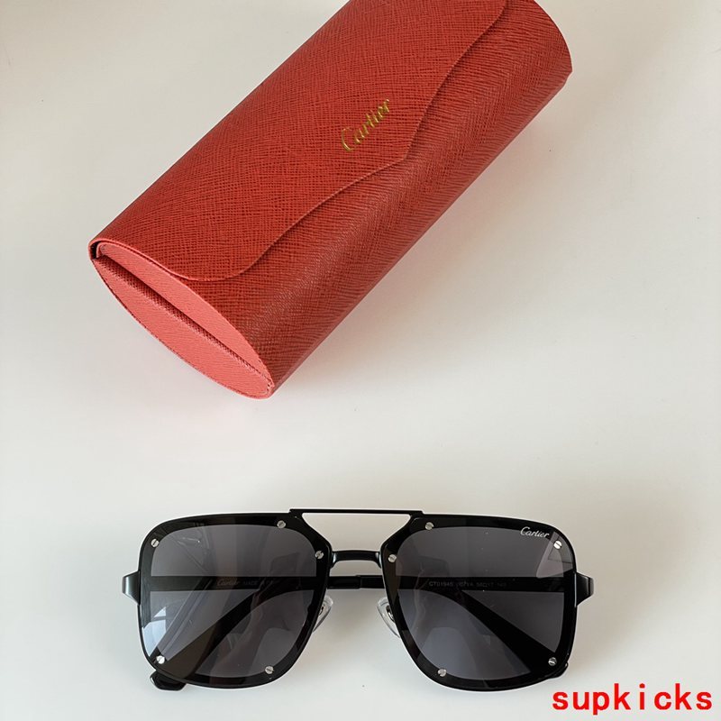 Close-up detail view of Cartier unisex sunglasses
