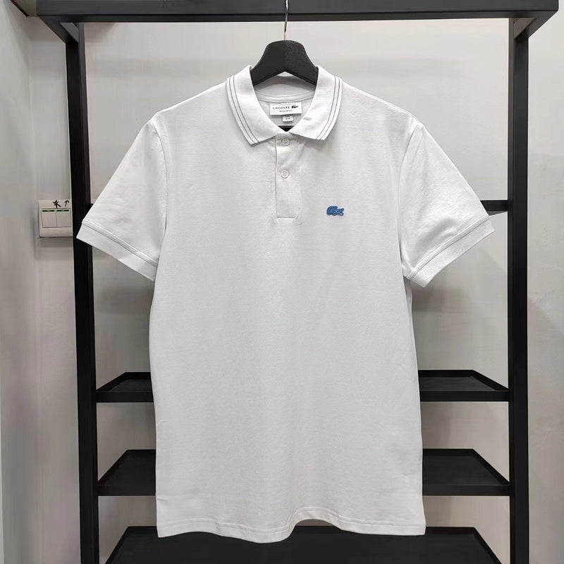 Full styled look of Lacoste luxury clothing with signature branding