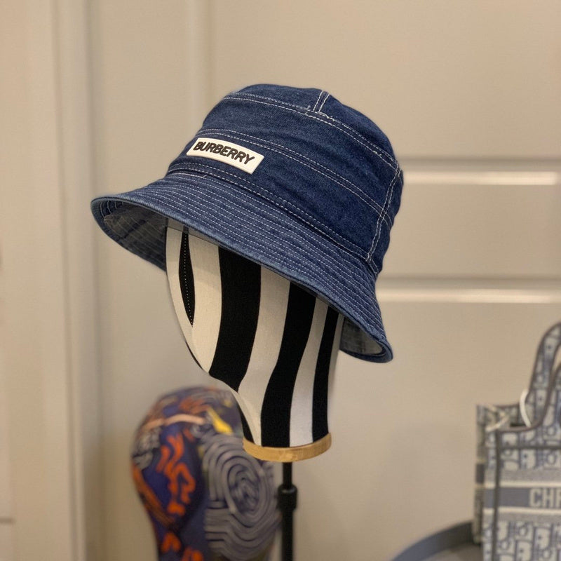 Close-up detail view of Burberry unisex cap