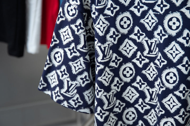 Back view of Louis Vuitton cotton t-shirt with monogram-inspired silhouette