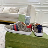 Gucci neutral cream luxury sneakers view 7 sleek tonal finish