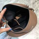 Polished Vegan Leather Handbag - Smooth Faux-Leather Exterior | Women's Premium Handbag #745 - texture close-up (image 9) of designer-inspired handbag