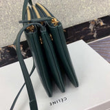 Back view of structured classic women's handbag – women's premium purse