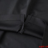 Close-up detail shot of Moncler luxury clothing with contemporary cut