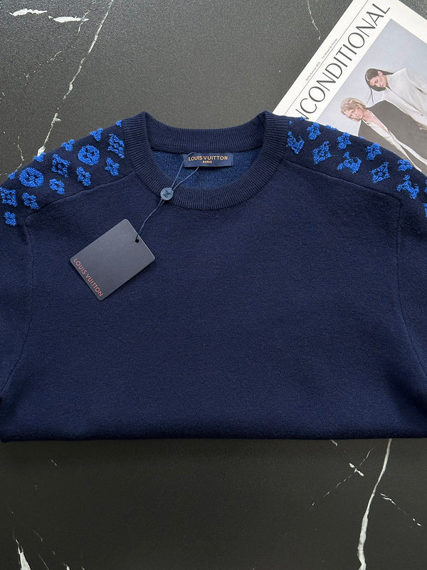 Side profile of Louis Vuitton luxury clothing with contemporary cut