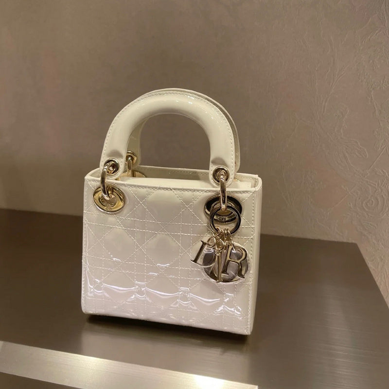 Top view of structured signature women's handbag – women's designer-style accessory