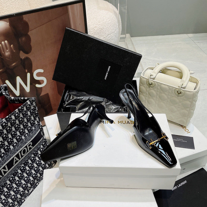 Saint Laurent luxury shoes close-up — premium authentic designer style
