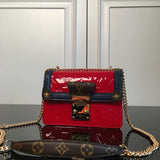 Front view of modern classic women's handbag – women's designer-style accessory