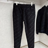 Close-up detail shot of Louis Vuitton luxury clothing with everyday silhouette