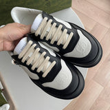 Gucci stone beige luxury sneakers view 4 bold athletic profile