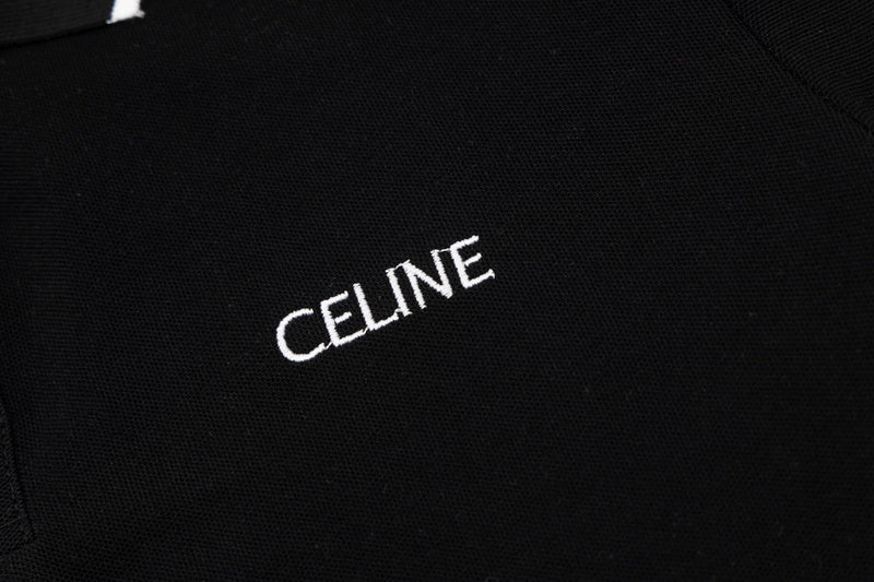 Flat lay presentation of Polo cotton polo shirt with logo-detail design