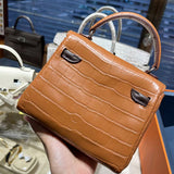  polished carryall bag detail view showing craftsmanship