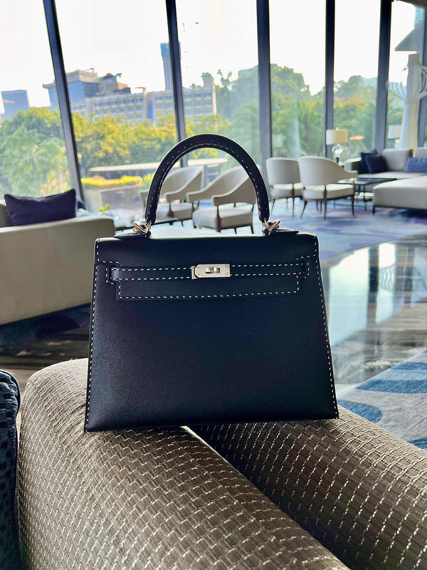 Streamlined bag shown from front angle