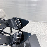 Close-up of Saint Laurent shoes craftsmanship