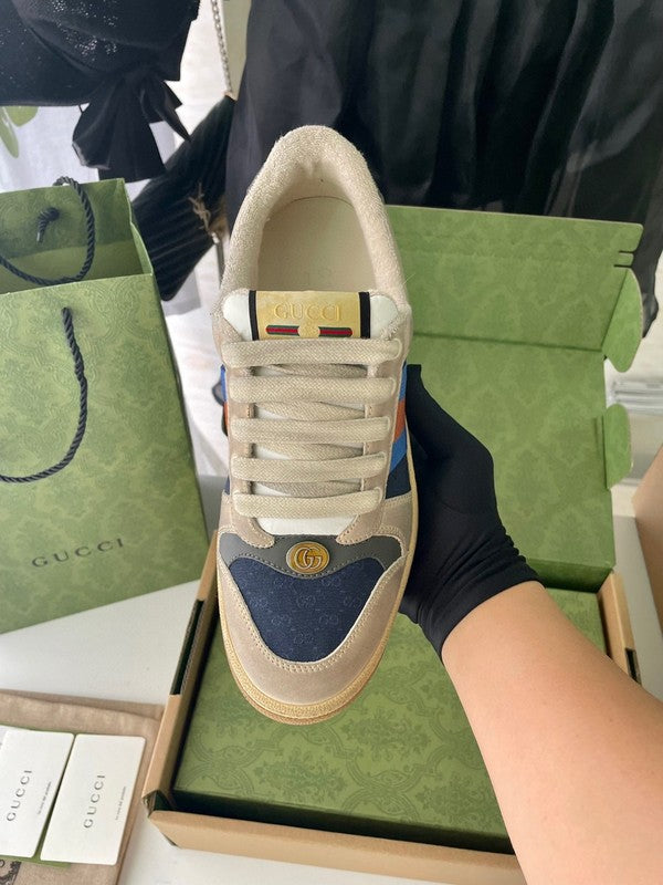 Gucci soft grey luxury sneakers view 9 classic court silhouette