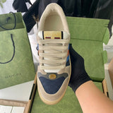 Gucci soft grey luxury sneakers view 9 classic court silhouette
