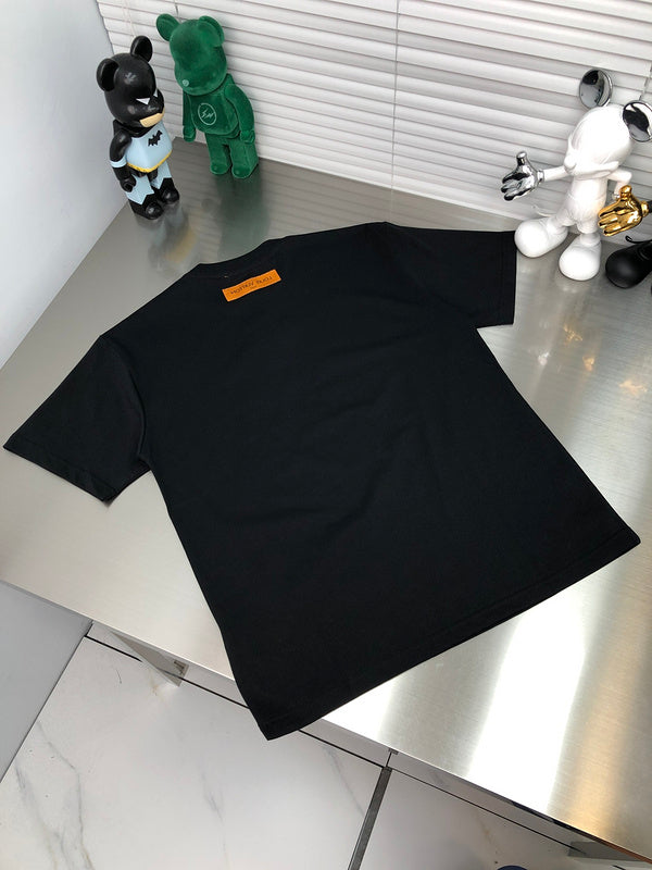 Front view of Louis Vuitton cotton t-shirt with signature branding