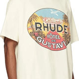 Full styled look of Rhude luxury clothing with relaxed-fit cut