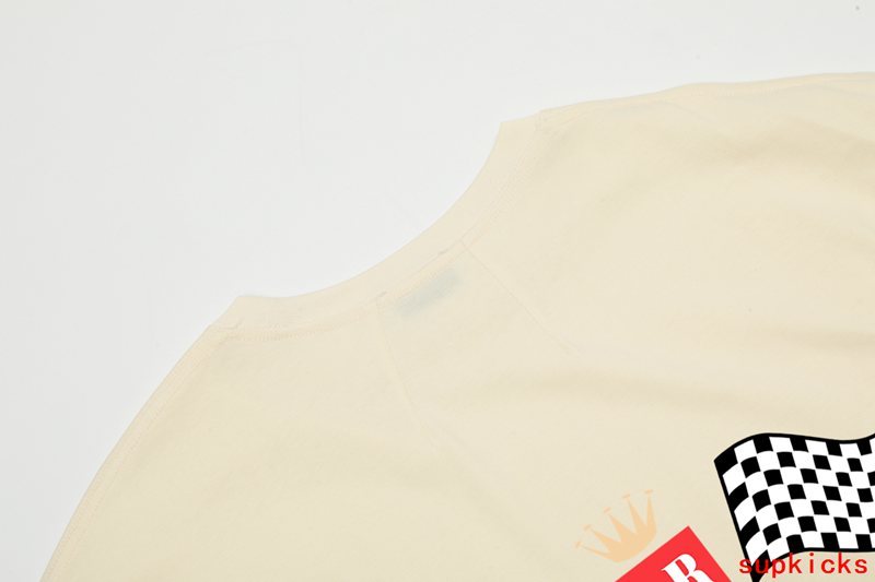 Flat lay presentation of Rhude luxury clothing with relaxed-fit cut