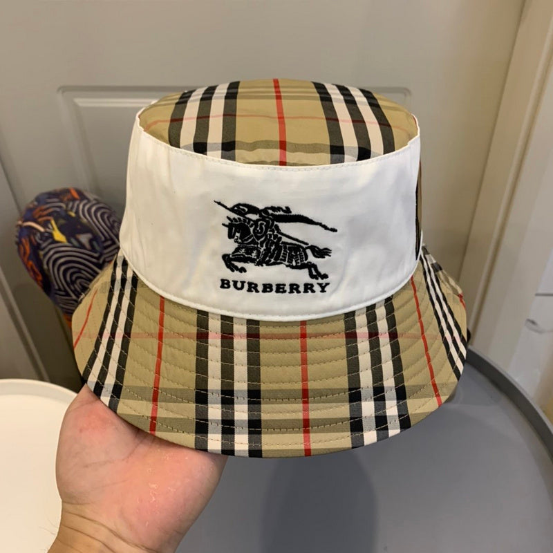 Angled view of Burberry unisex cap