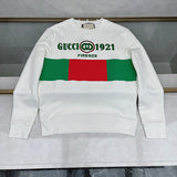 Side profile of Gucci luxury clothing with monogram-inspired silhouette