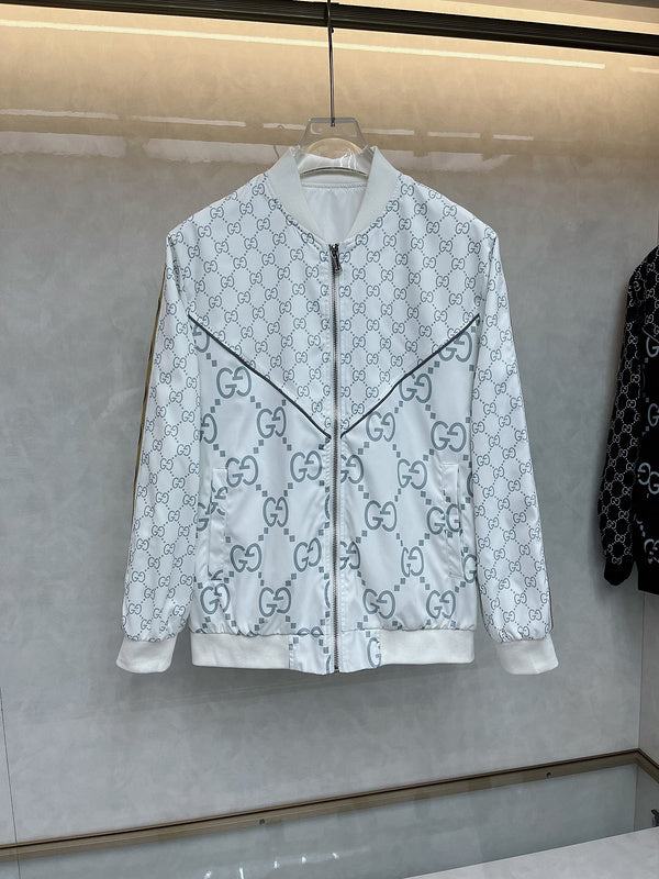 Back view of Gucci luxury clothing with logo-detail design