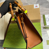 Interior view of classic chic women's handbag – women's statement bag