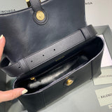 Structured Faux Leather Handbag - Modern Structured Build | Women's Everyday Carry Handbag #528 - styled full view (image 7) of designer-inspired handbag